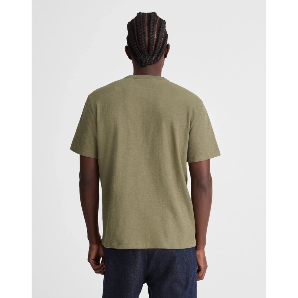 Madewell T-Shirt Mens L Olive Green Heavyweight Slub Knit Tee Cotton Crew NWT - Picture 6 of 12